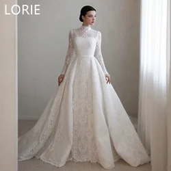 LORIE A-line Princess Lace Appliques Elegant Wedding Dress Halter Wedding Gowns Generous Bride Gown Customized 2025