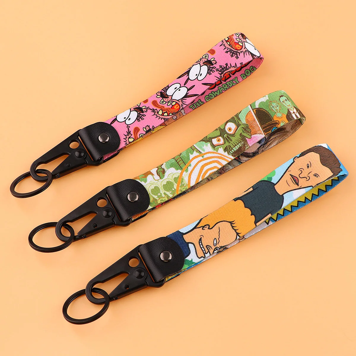 Cartoon Alien Cute Lanyard for Keys ID Card USB Badge Holder Short Phone Strap Key Pendant Keyring Motorcycle Accessories