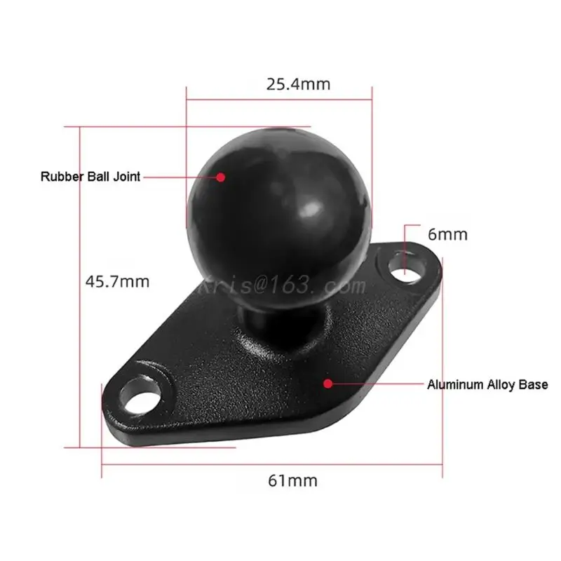 Staffe di Base per montaggio a sfera in alluminio da 1 \'\'supporto per telefono da moto