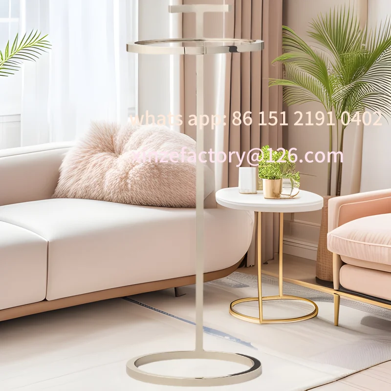 

Customizable high-end stainless steel corner table modern simple sofa