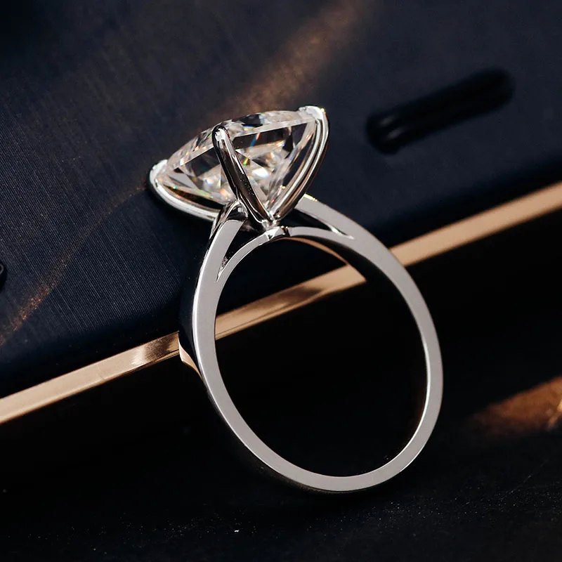 Provence Luxury Classic Solitaire ring Solid Gold 3ct IGI EF/VS Princess cut Lab Diamonds Premium ring Wedding Rings Custom