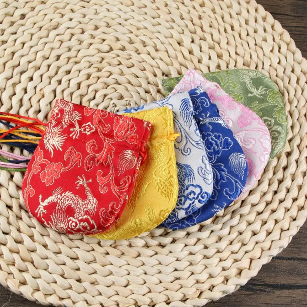 Dragon Boat Festival Bag Dragon Pattern Sachet Jewelry Packaging Brocade Jewelry Storage Bag Small Pouch Ethnic Style