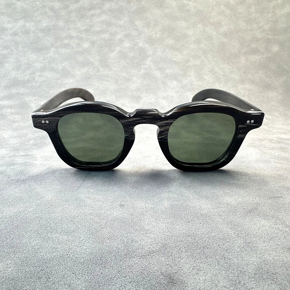 Man Sunglasses Women Vintage Stripes Handmade Buffalo Horn Men Sunglass Glasses Reading Eyeglass Frames Square Retro Eyeglasses - view 4