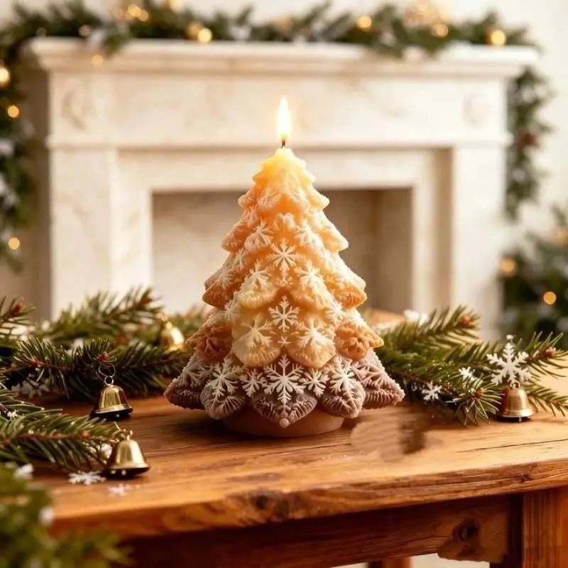 3D Christmas Tree Creative Candle Silicone Molds DIY Modeling Molds Cameo Modeling For Home Craft Making