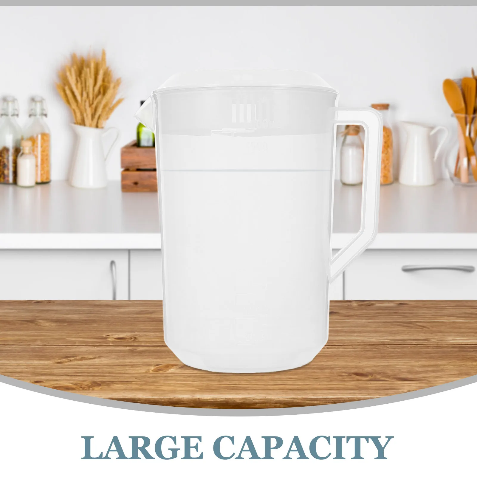 

Plastic Water Pitcher Cold Water Jug Heat Resistant Large Capacity 5000ml Food Safe Beverage Container Lid for Home Juice Tea