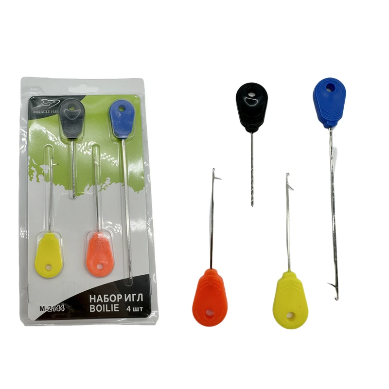 1 set Carp Fishing Accessories Boilie Needle Set Kit Tool Stainless Baiting Drill Stringer Needle Fishing Tool Pesca