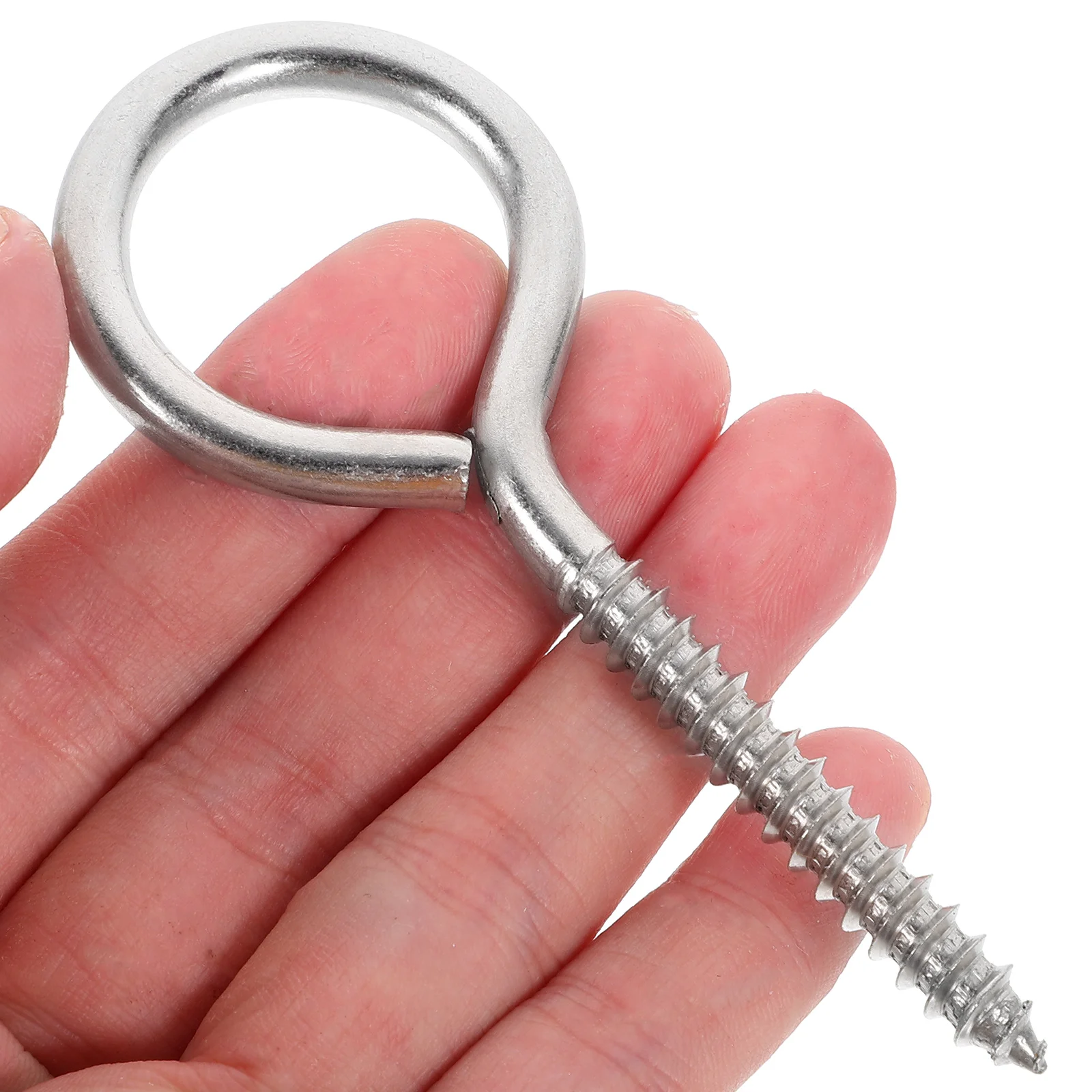 

10 Pcs Closed Eyelet Screws M6x90 Small Hooks Heavy Duty Metal Craft Furniture Home Office Use