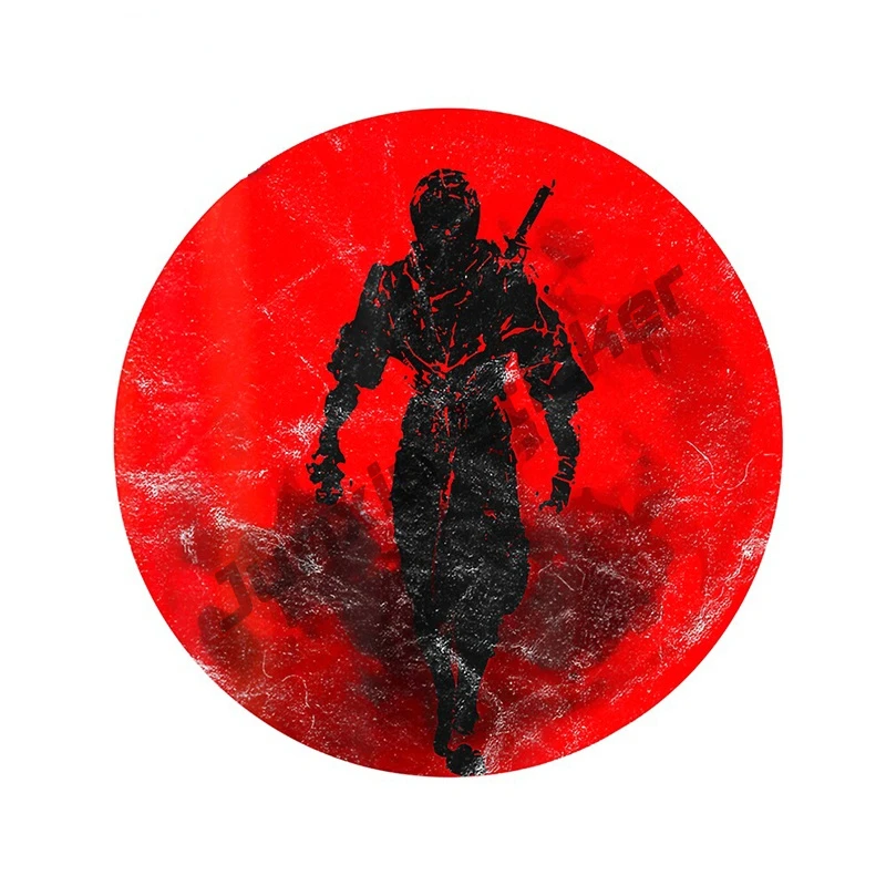 N522# For Japanese Culture Samurai Car Stickers Demon Mask Car Styling Personality Decals Suitable Car Accessories