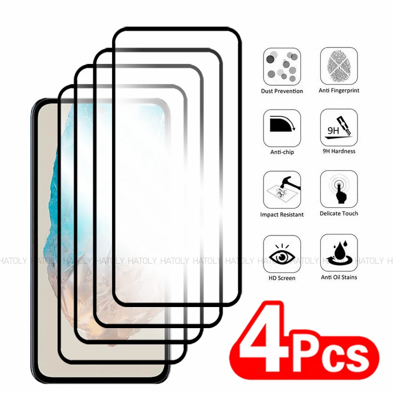 2/4PCS Tempered Glass For Samsung Galaxy M35 5G Screen Protector For Samsung Galaxy M35 5G Glass Original Protective Phone Film