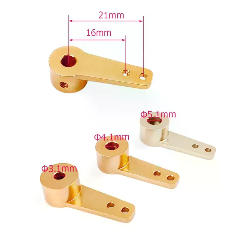 /GJ/Mount Steering Rudder Tiller Arm for RC Model Car Boat Bore Size 31mm/41mm/51mm Made of Aluminum Alloy Material Screw