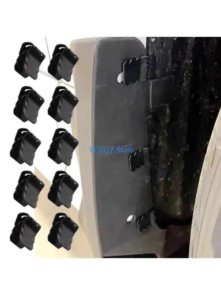 

37JE 10pcs Front Bumper Cover U Shaped Buckles Clamp Car Mudguard Fixing Clips