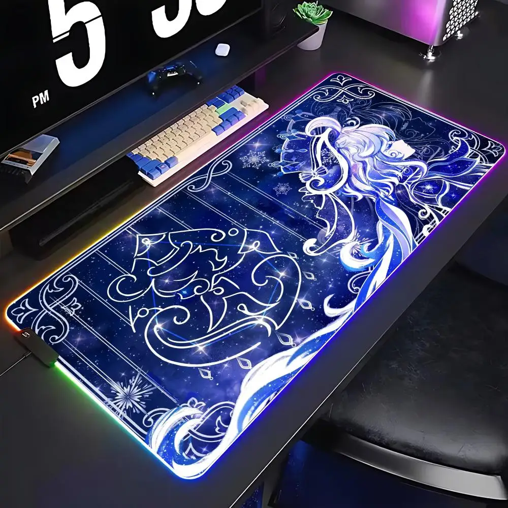 Genshin Impact Imagery Mouse Pad Keyboard Cover Desk-mat Colorful Surface Multi-size World Computer Gamer