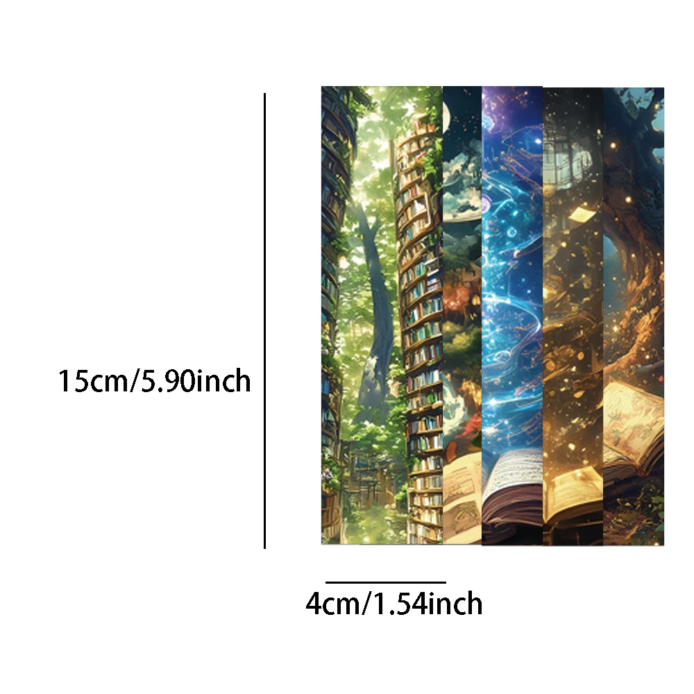 30/60PCS Creative Fantasy Reading Bookmarks High Beauty Cards Creative Reading Books Marking and Annotation DIY Bookmarks image 4