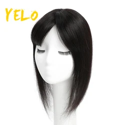 Straight Human Hair Topper Natural Color In Virgin European Hair Silk Top Hair Pieces For Women Breathable Skin Base 12*13 Cm