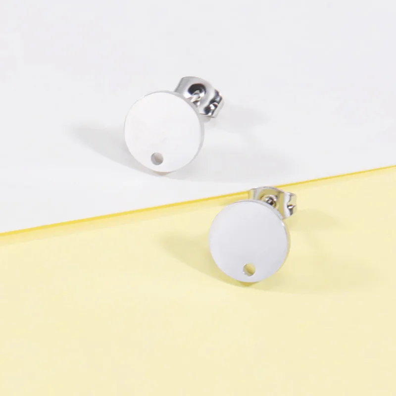 5Pairs/Lot Fashion Round Stud Earrings Mirror Polish Earrings Stainless Steel Earrings For Women Girls Gift Jewelry image 5