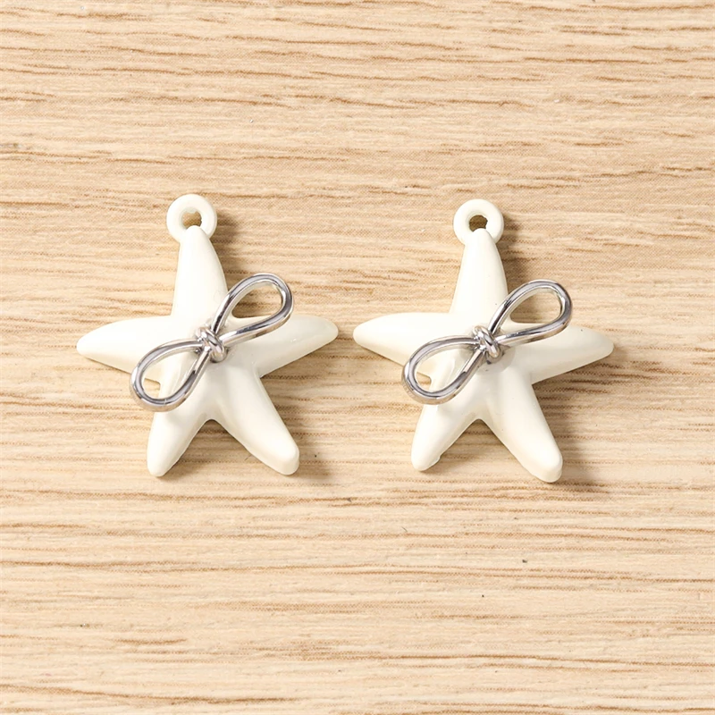 5 Stück 18x20mm Niedliche Bunte Metall-Seestern-Anhänger für die Herstellung von Ohrringen, Anhängern, Halsketten, Armbändern, DIY-Bastelarbeiten, Schmuckzubehör – Detail 17
