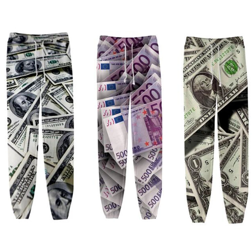 3D US Dollar Money pantaloni della tuta pantaloni da jogging pantaloni Casual uomo/donna Harajuku pantaloni della tuta Hip Hop Pantalon Homme