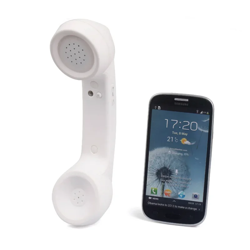 Decorative Wireless Retro Telephone Handset Bluetooth-compatible Phone Headphones External Mic Speaker Phone Call Receiver Gifts - view 5