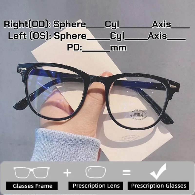 

Женские очки по рецепту, очки для близорукости, винтажные прозрачные очки с минусом диоптрий, очки унисекс по индивидуальному заказу