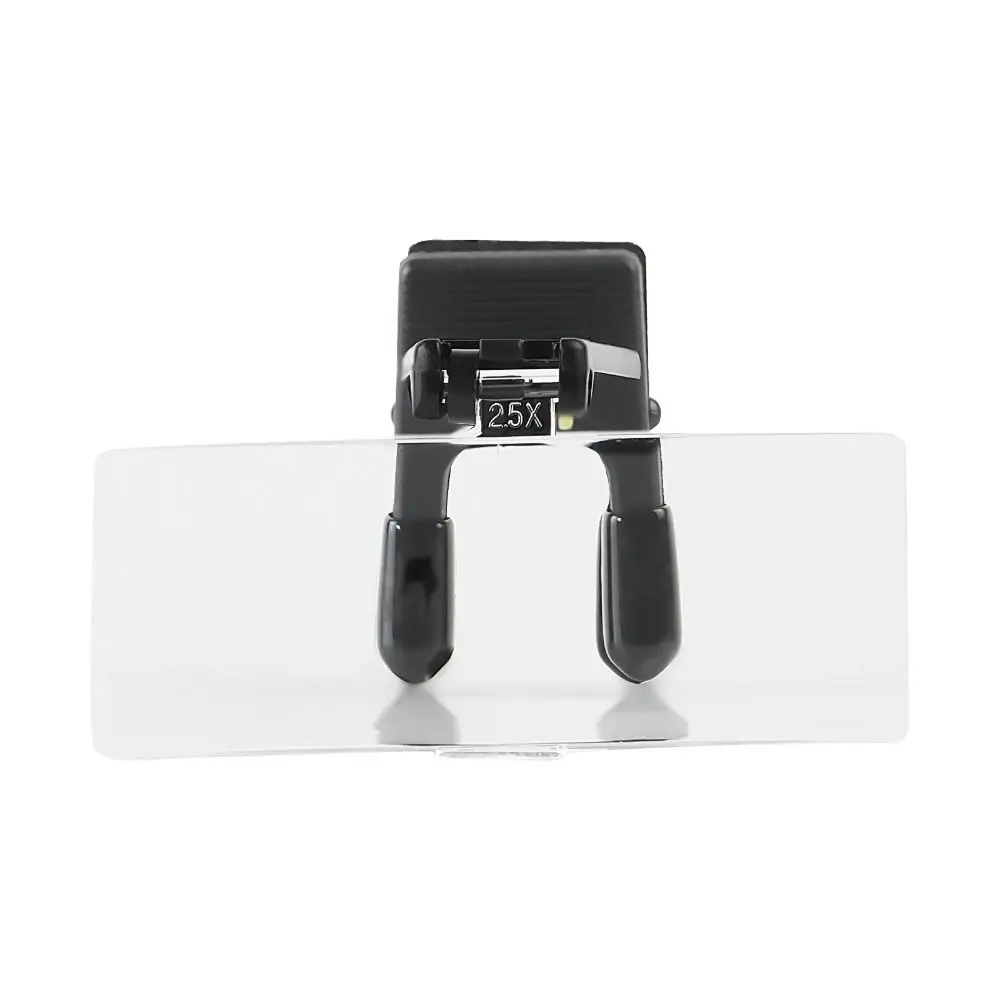 New Folding Magnifying Glass Hands Free with Three Sets of Lenses Light Spec Glasses Adjustable Clip on Glasses Surgical Reading