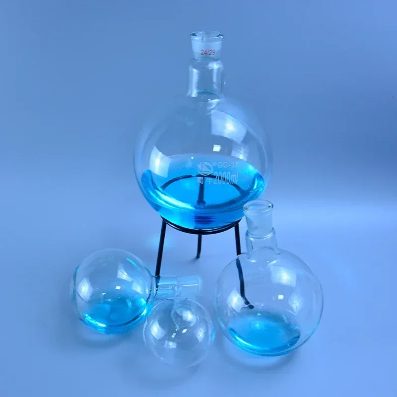

DXY 250ml Round-Bottom Flask - 24/29 Short Neck Joint (ISO 4797-1) - Borosilicate Glass 3.3 for Distillation & Reflux