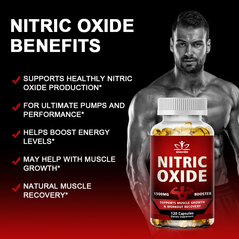 Nitric Oxide Booster Pre-Workout Boosts Muscle, Pump, Energy and Endurance,Performance & Muscle Mass,L-arginine Supplement