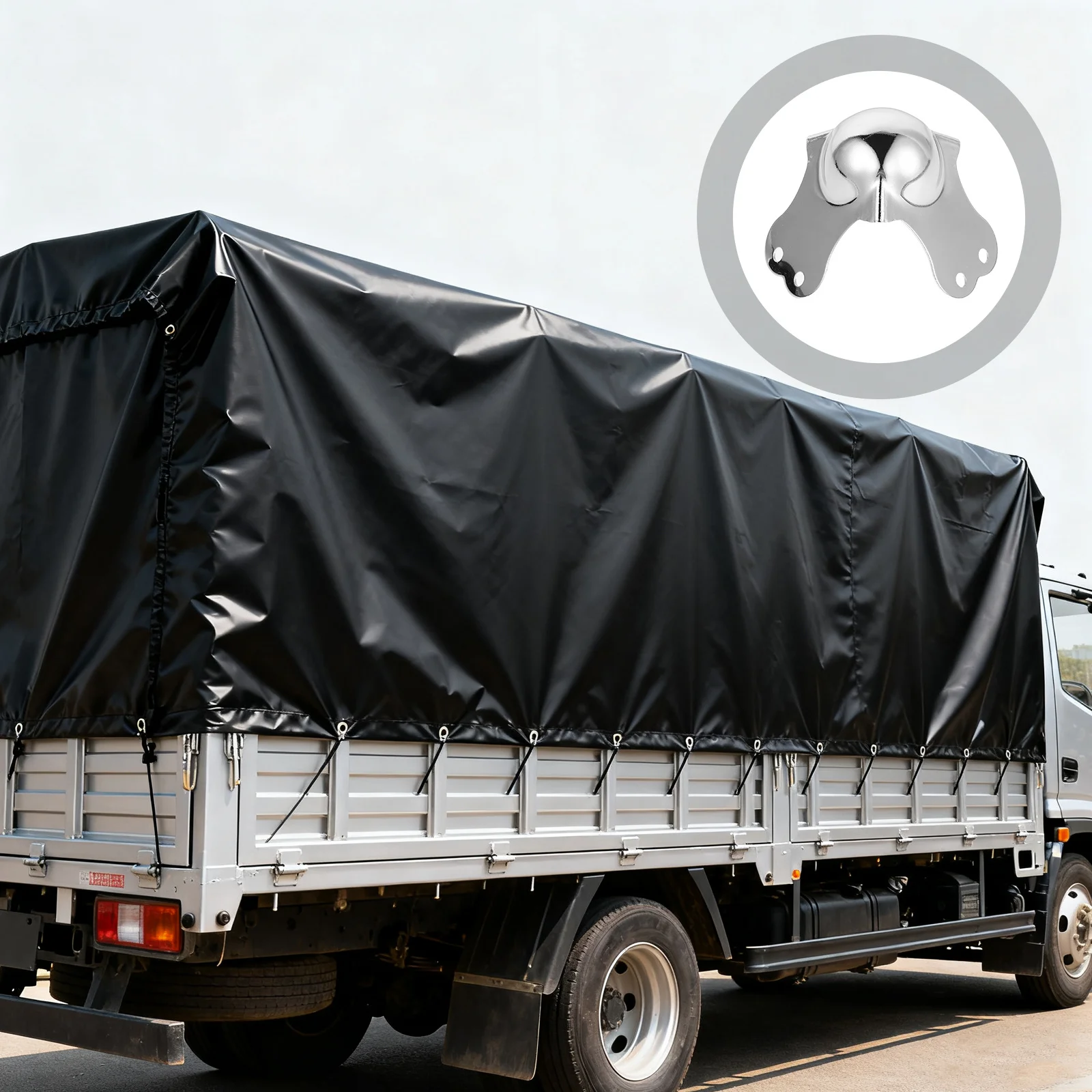4Pcs Metal Flatbed Corner Guards Heavy Duty Tarp Protection for Cargo Trailer Shipping Boxes Tow Truck Accessories