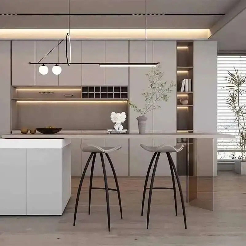 北欧風メタルバーチェア、高級バルコニー用モダンデザイナーチェア、アクセントカウンターチェア、寝室用キャデラックバーアクセサリー