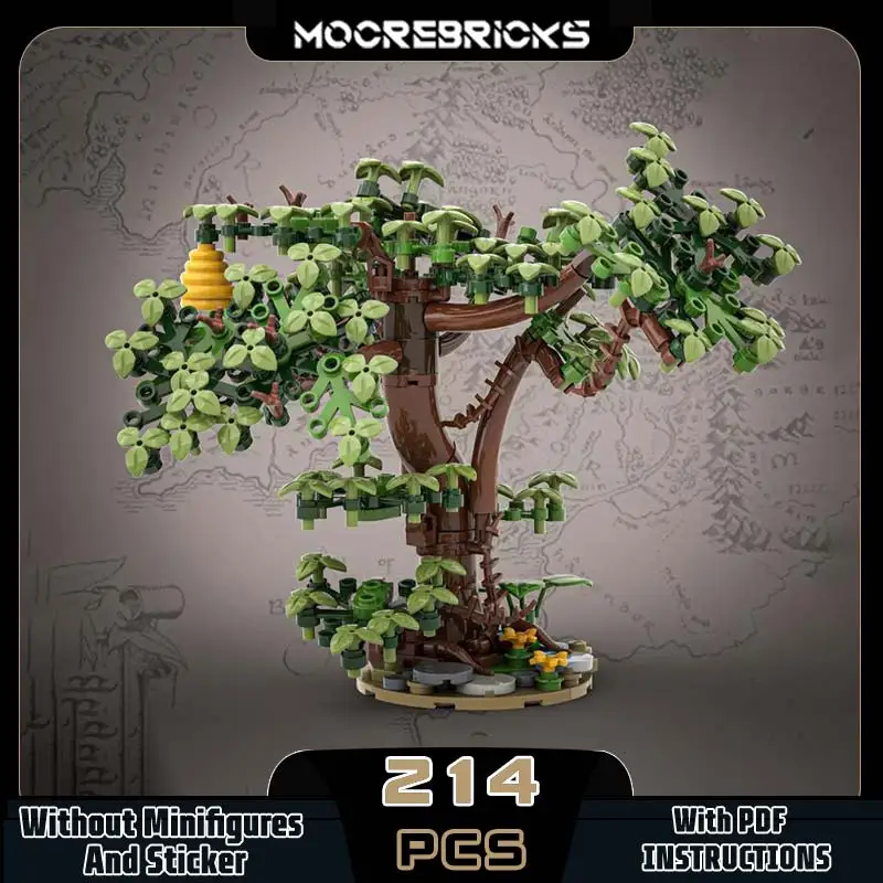 MOC Bausteine Wassermühle Modulare Bäckerei Mittelalterlichen Fantasie Display Serie Eichenbaum Modell Ziegel Spielzeug Für Erwachsene Weihnachten Geschenke