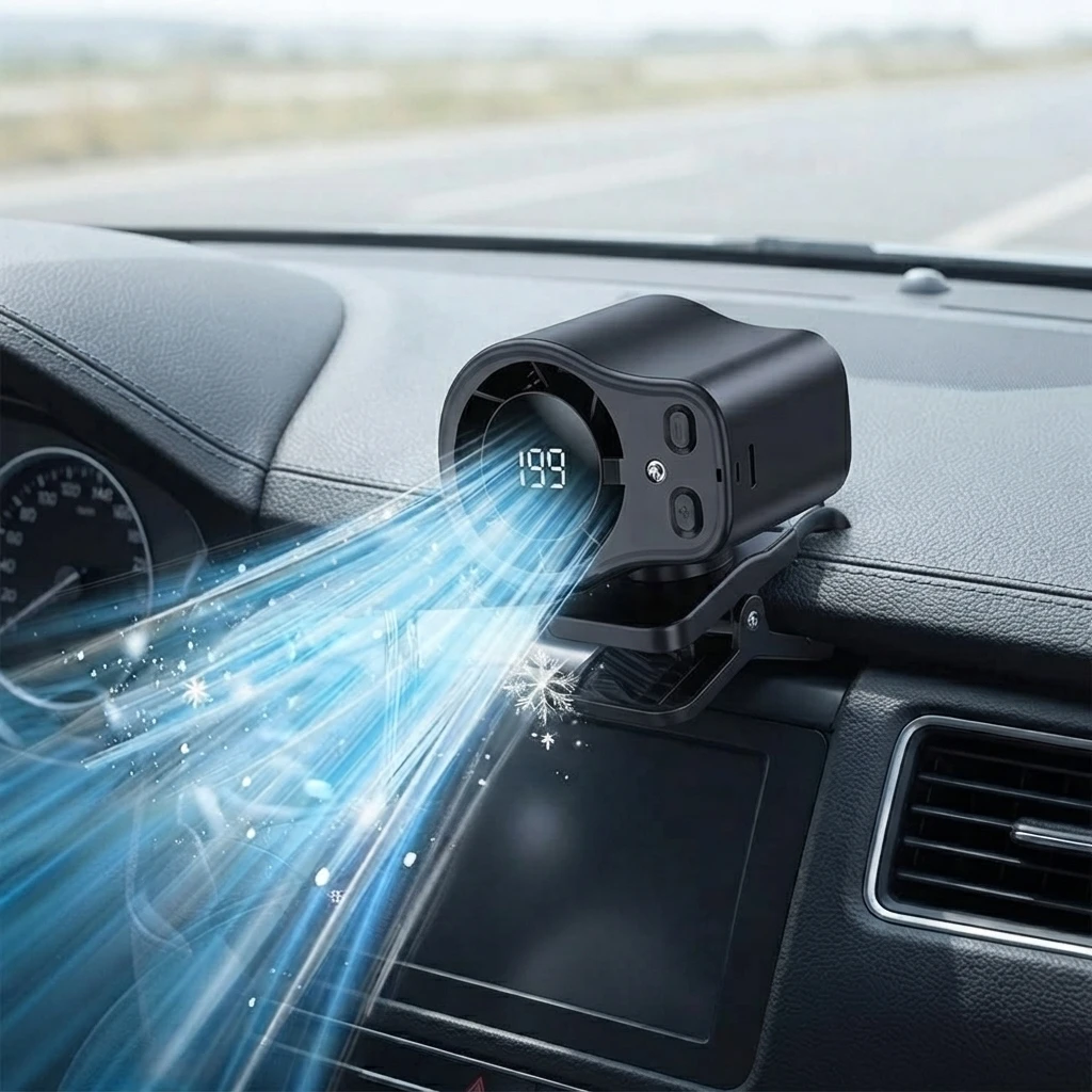 Oscillating Fan Clip - Car Air Conditioning Fan Clip Portable