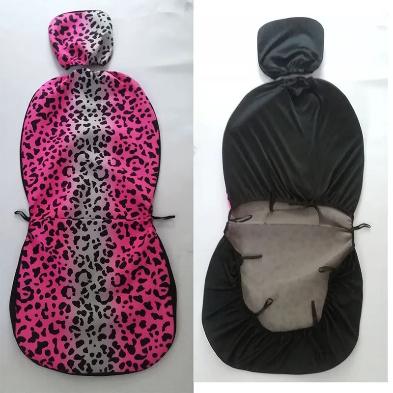 Pokrowce na fotele samochodowe 3D Pink Leopard Printing Type Cushion Four Seasons Universal Auto Front Seat Cover Protector Pad Akcesoria samochodowe — zdjęcie 7
