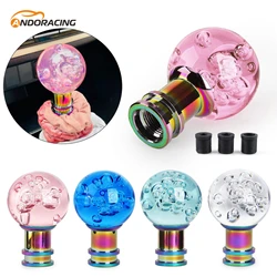 Universal Manual Pink Lever Change Knob Transparent Crystal Acrylic Gear Shifter Head Car Acrylic Shift Knob with Adapter