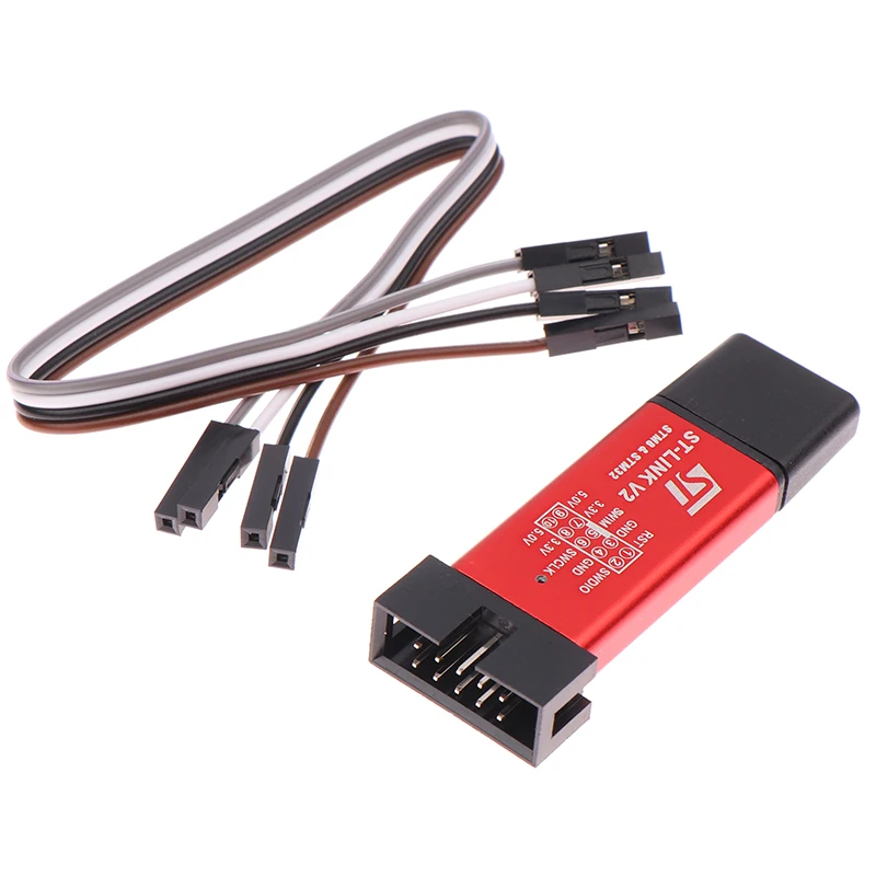 ST LINK Stlink ST-Link V2 Mini STM8 STM32 Simulator Download Programmer Programming With Cover DuPont Cable ST Link V2