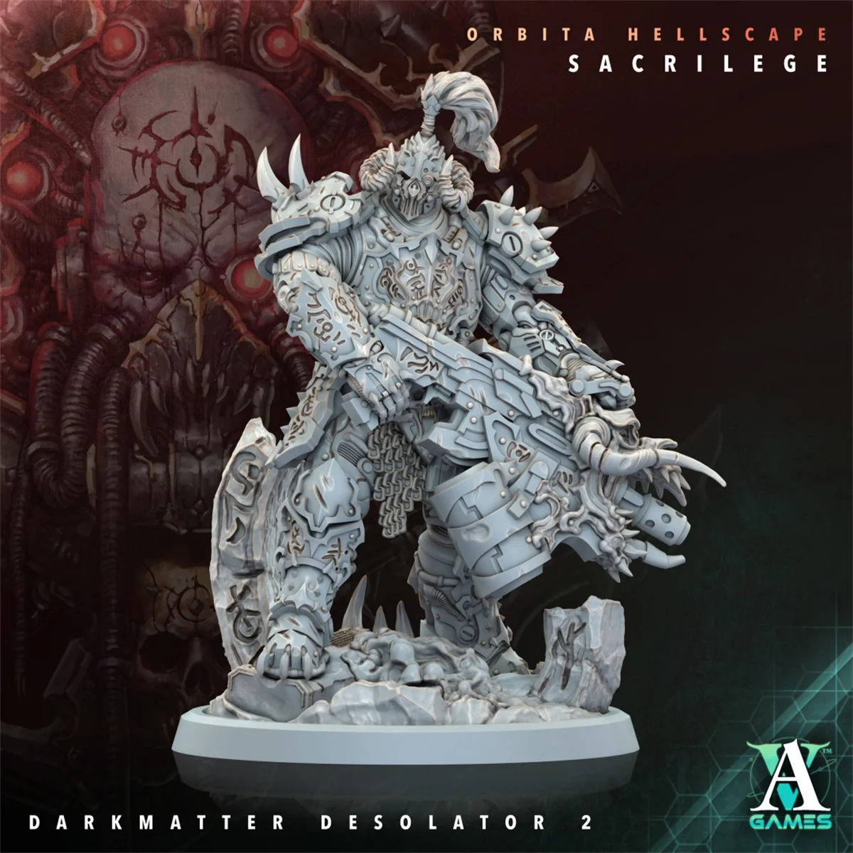 Demônio Motor Cult Heresia Predator Board Game Model, Dnd Figuras Miniaturas, Impressão 3D