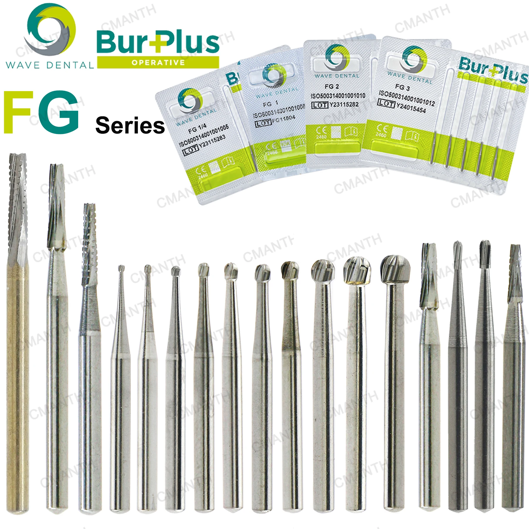 WAVE Dental Burs Tungsten Carbide Bur Dentistry Strawberries FG Dia.1.6mm For High Speed Handpiece 5Pcs/Pack Dentist Accessories