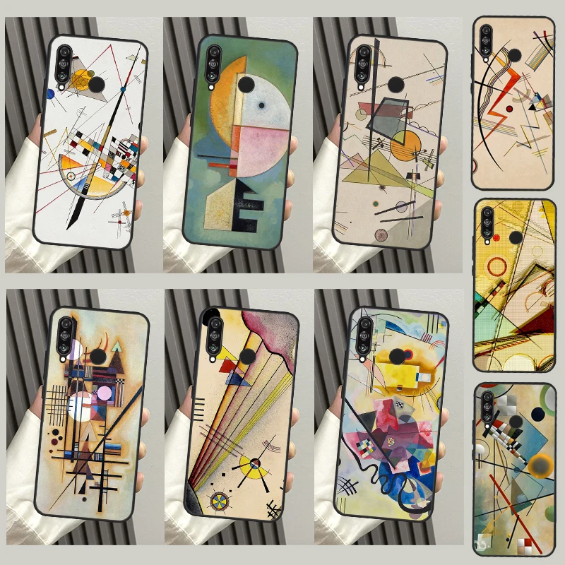 Wassily Kandinsky Abstract Case For Huawei P40 P30 Lite P20 P50 Pro P Smart 2021 Nova 5T Honor X8 X9 50 70 X9a Coque