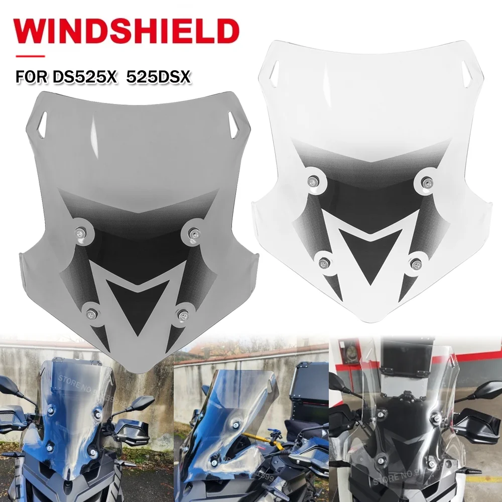 

For LONCIN VOGE DS525X Windscreen Motorcycle Windshield Wind Deflectors Raised Wind Screen Accessories For DS 525X 525 DSX
