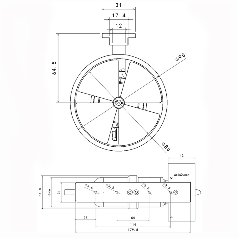 ApisQueen 24V 630W metalowy podwodny ster strumieniowy U9 Pro bezszczotkowy silnik sterujący wbudowany ESC do nadmuchiwane pontony deski wiosła