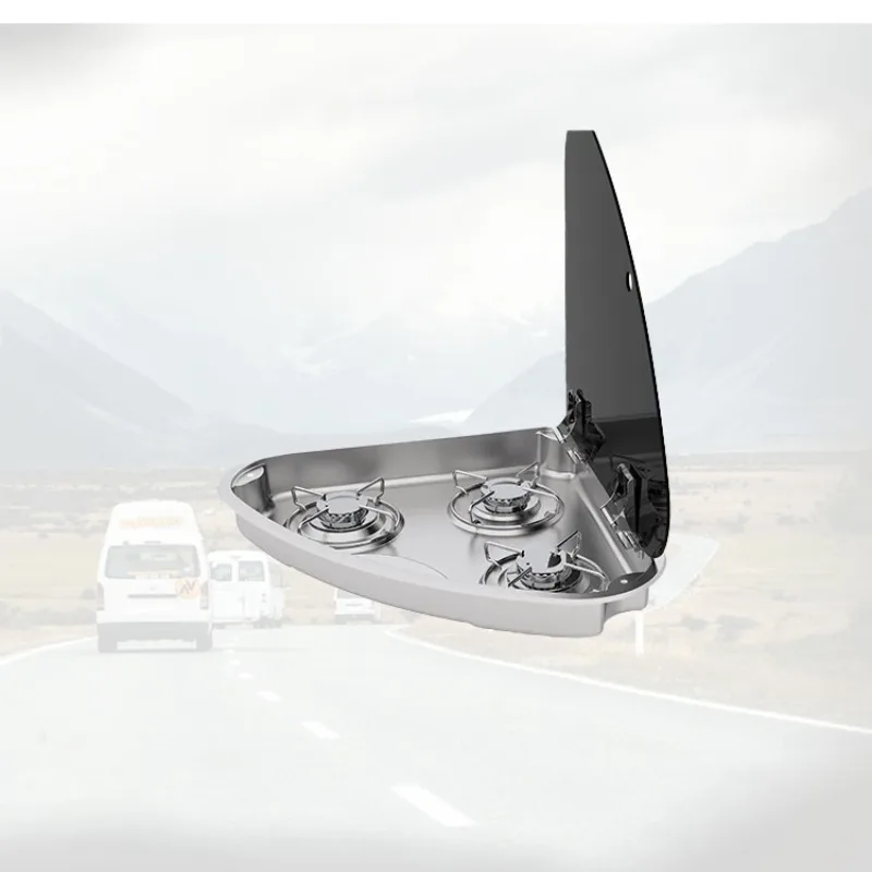 

Compact Triangle RV Gas Stove RV Mobile Kitchen Portable Outdoor Mobile Camping Kitchen Accessories