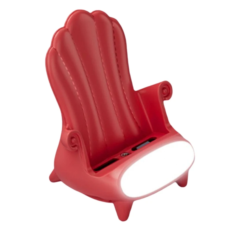 Портативное беспроводное зарядное устройство, Многофункциональная подставка для телефона с музыкальным динамиком, в форме стула, Беспроводная зарядка, Прямая поставка