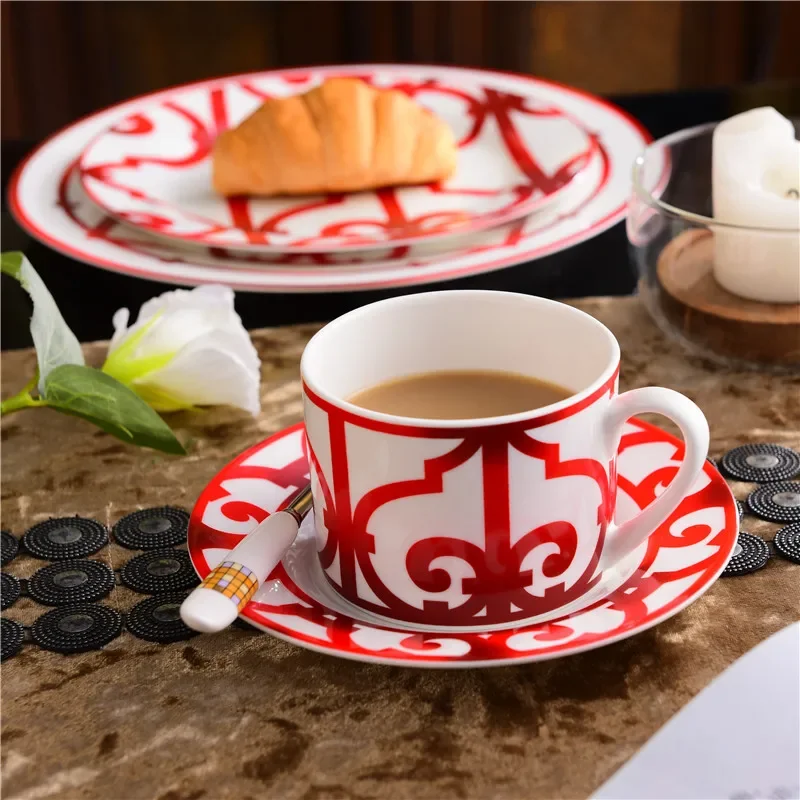 Creative Steak Square Tableware Set Western Dish Ceramic Dish Nordic Plate Sushi Desserts Tray Square Round Dinnerware Household