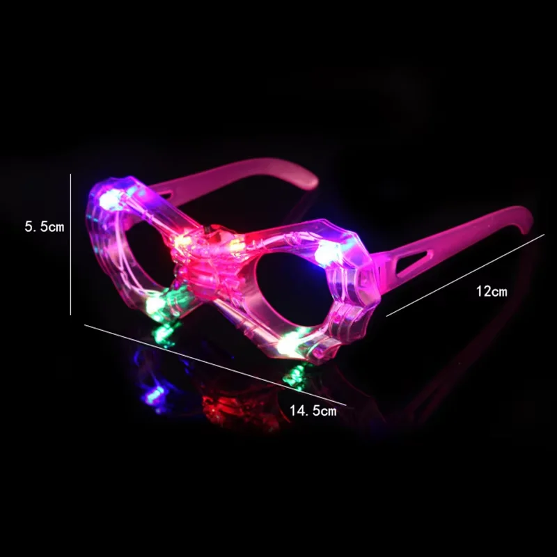 50/100/1000Pcs LED Glasses Light Up Eyeglasses Glow Glasses Glow in the Dark 6 Neon Colors for Kids Adults Wedding Party Favors