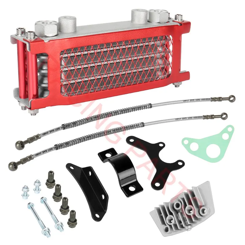 

Motorcycle Oil Cooler Engine Oil Cooling Radiator System Kit for Universal To Most Motorcycles Motocross Dirt Bike Pit Bike