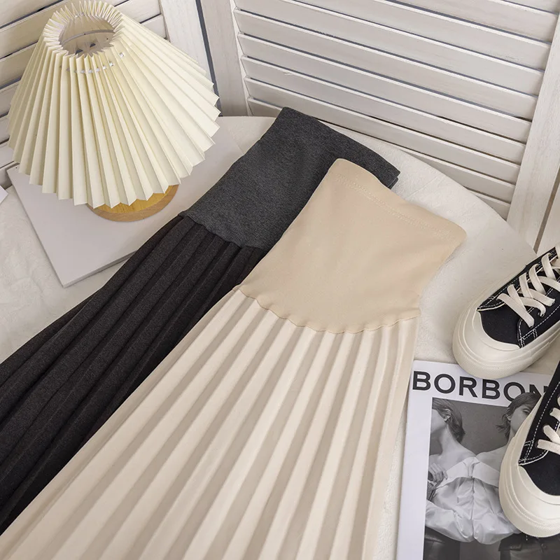 أزياء الشتاء ملابس الأمومة اللباس للنساء الحوامل الأمومة التنانير الحمل السراويل فستان الأمومة #5