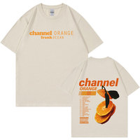 Frank Channel Orange Graphic T Shirt Blond Album Fashion Hip Hop R&B T-shirts Men's Women Cotton Oversized Short Sleeve T Shirts