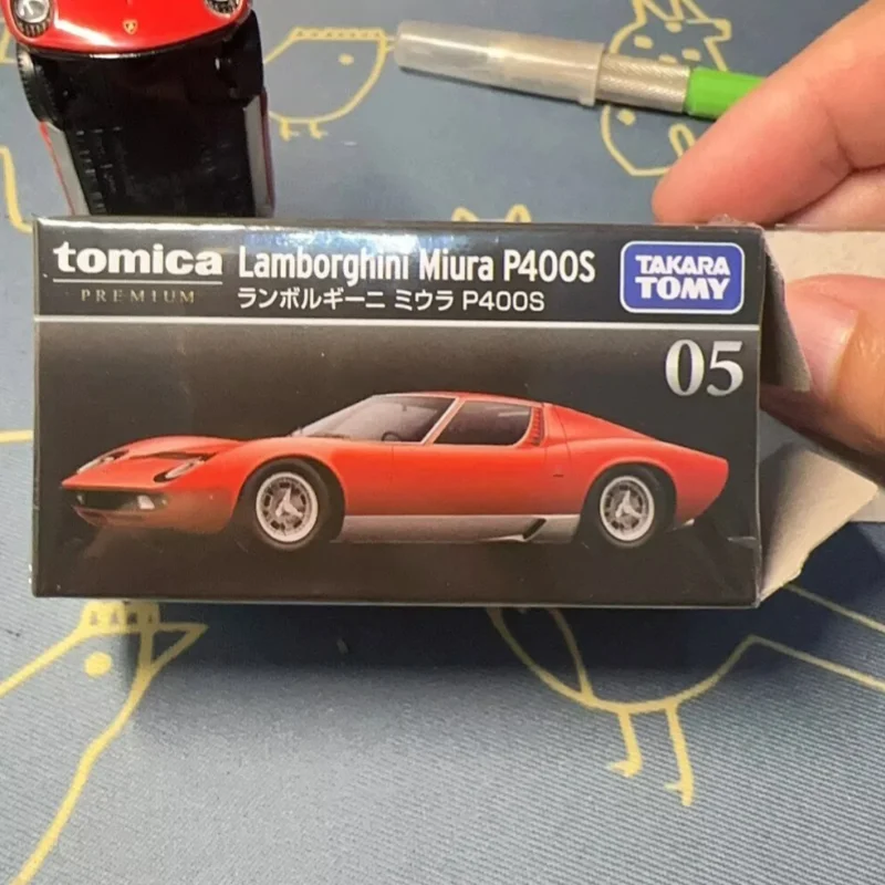 Original Tomy Tomica Premium Lamborghin Miura P400s Alloy Diecast Car Model Collectible Display Desktop Ornament Hobby Model