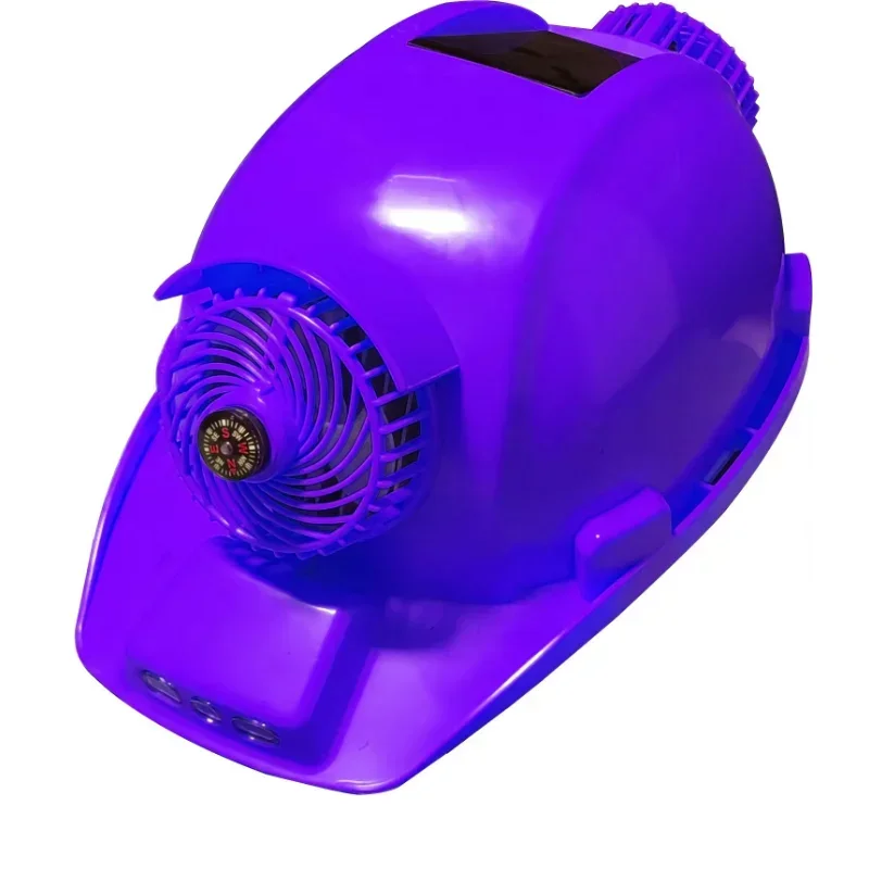 Outdoor Work Safety Helmet for Construction Workplace, ABS Material Protection Cap Powered by Solar Panels