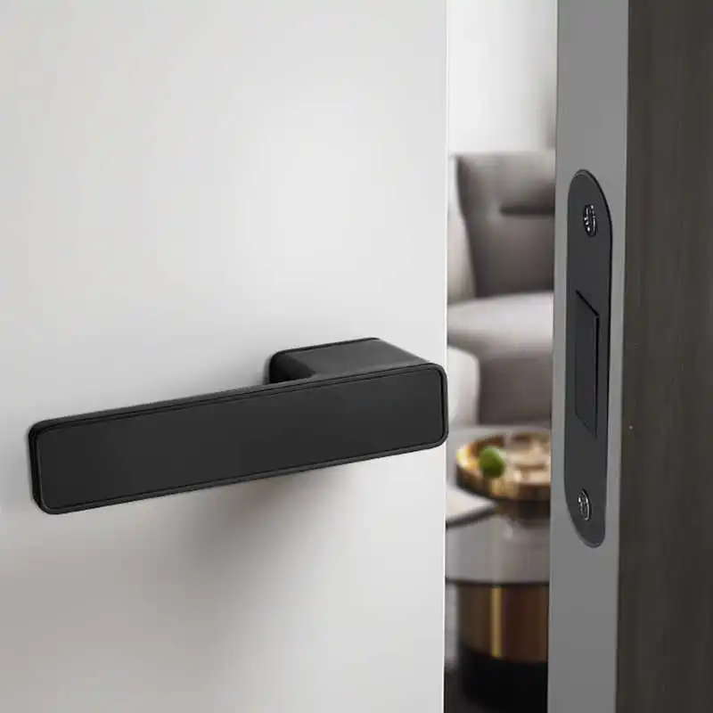 

(1 set) Ecological Door Lock Minimalist Magnetic Suction Silent Bedroom Handle Hardware Indoor Wooden Door Household Door Lock