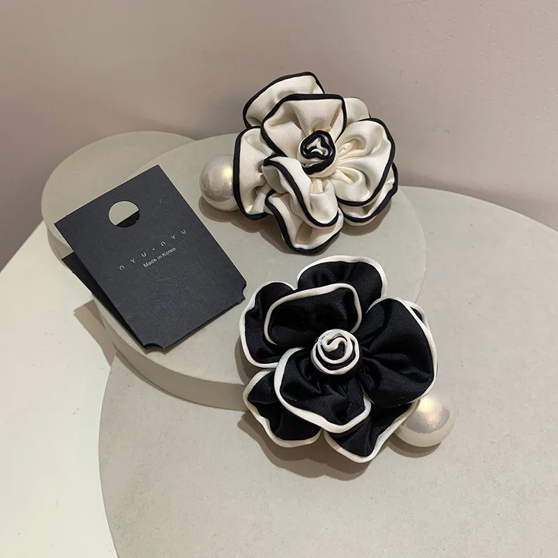 ele-perola-primavera-clipe-faion-tecido-flor-cha-rosa-onda-grampo-de-cabelo-design-original-uso-diario-adulto-medio-longo-cabelo