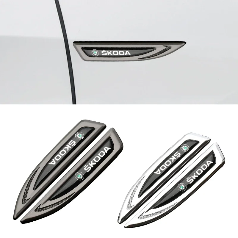 

Наклейки на крылья автомобиля Skoda Octavia 2 A7 Tour RS Rapid Kodiaq Felicia Superb Kamiq, украшения для кузова, эмблема